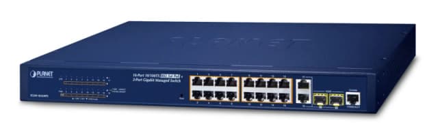 PLANET FGSW-1816HPS network switch Managed L2 Fast Ethernet (10/100) P