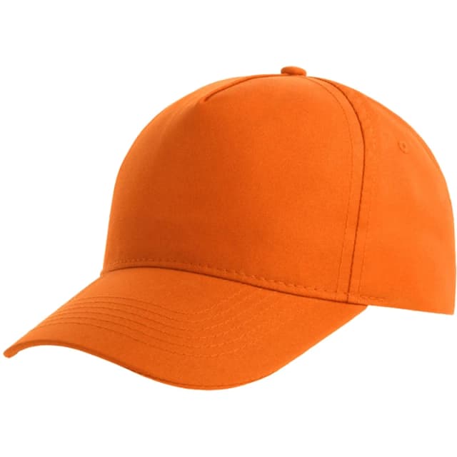 Atlantis Atlantis Men Recy Five Polyester Baseball Cap in Orange Orange One Size Male 5063703635141