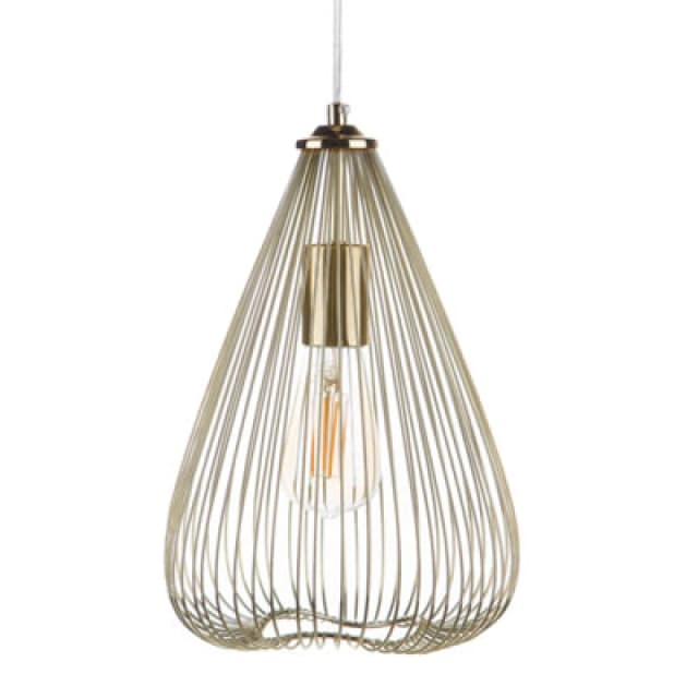 Beliani Pendant Lamp Conca Metal Gold