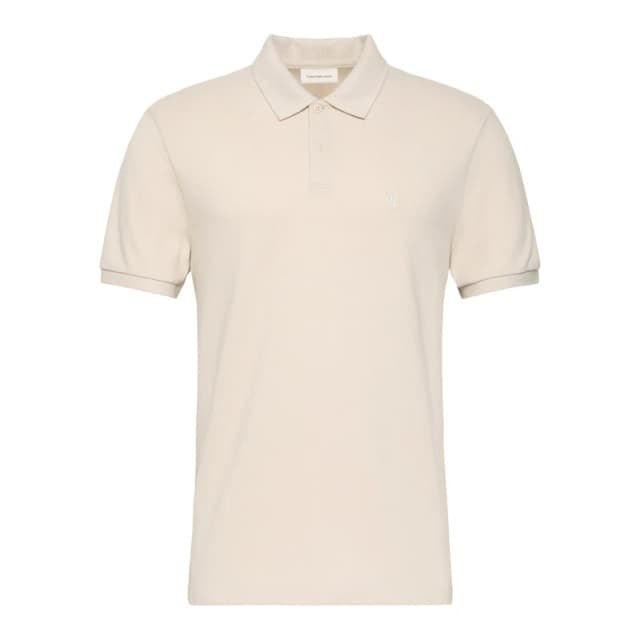 Calvin Klein Jeans Mens CKJ Pique Short-Sleeve Polo Shirt Oatmeal male S