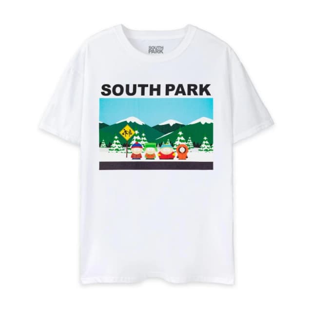 South Park South Park Men Short Sleeved T-Shirt in White Size: Small White S Male 5063203027842