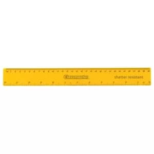 Classmaster Pack 100 Shatter Resistant Coloured Rulers, 30cm