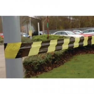 Slingsby VFM Black Yellow Striped Tape Barrier 500m 304927