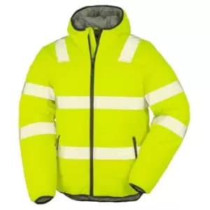 Result Genuine Recycled Mens Ripstop Padded Jacket (L) (Fluorescent Yellow)