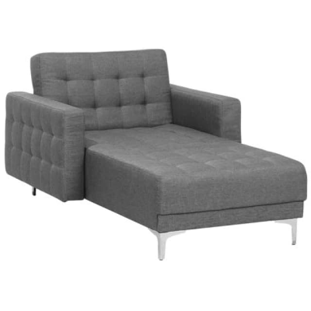 Beliani Chaise Longue Aberdeen Fabric Grey