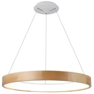 Cristal Mad LED Pendant Lamp 42W 3200Lm 3000K 67cm Natural Wood