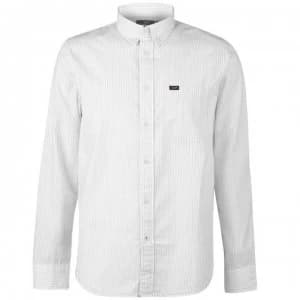 Lee Jeans Lee Button Down Pinstripe Shirt Mens - Cream