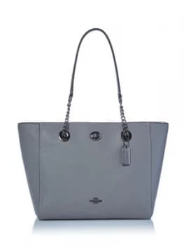 Coach turnlock chain tote Dark Grey
