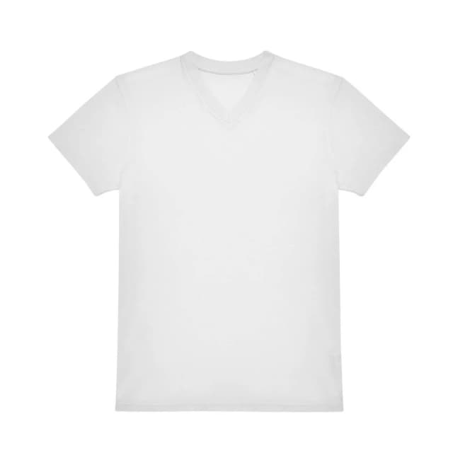 B&C Mens Plain Navy T-Shirt in White Size: XS White Male XS