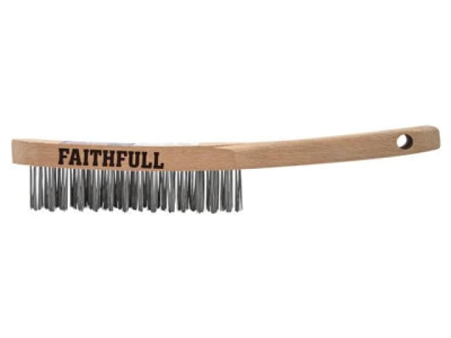 Faithfull Heavy-Duty Scratch Brush Three Row Fai6803F