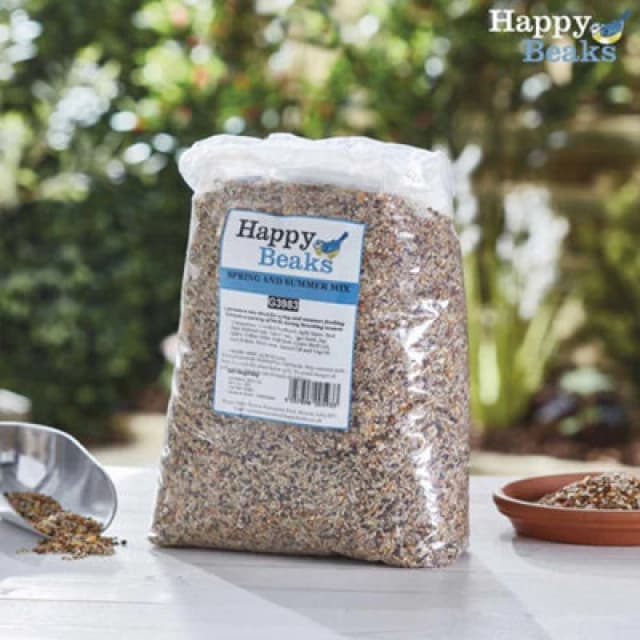Garden Gear Happy Beaks Premium Wild Bird Food Spring & Summer Seed Mix High Energy Feed (5Kg)