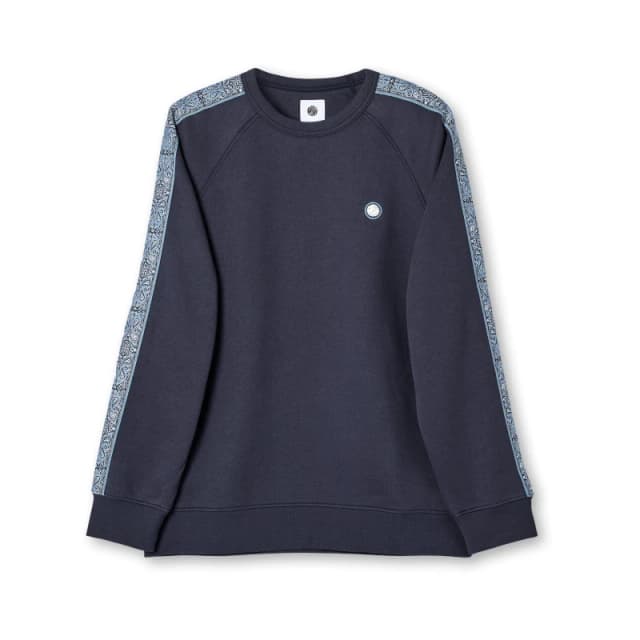 Pretty Green Mens Eclipse Tape Crew Sweatshirt Navy male Small