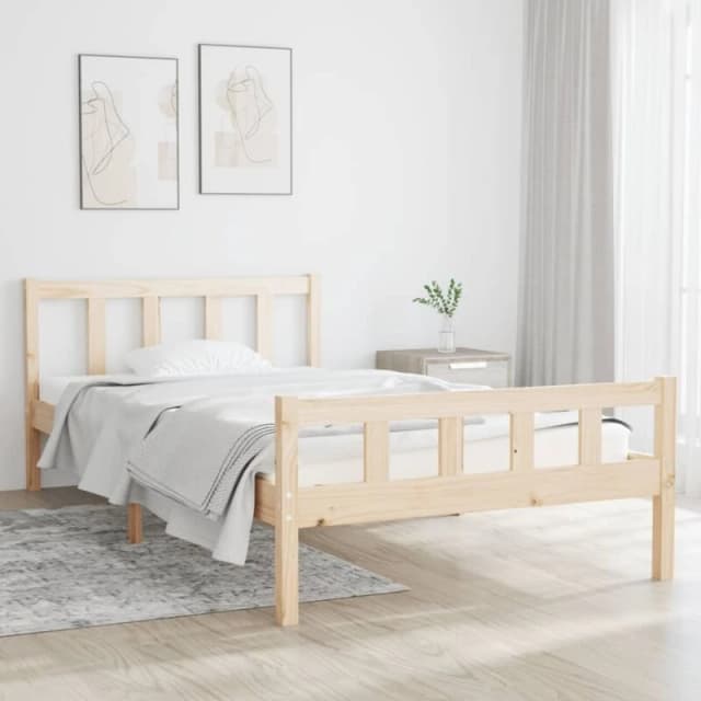 VIDAXL Vidaxl - Bed Frame without Mattress Solid Wood 100x200cm 8720287066088