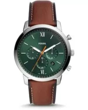 Fossil Mens Neutra Moonphase Multifunction Eco Leather Watch - Brown