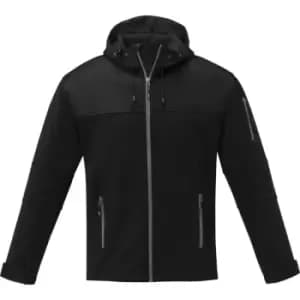 Elevate Mens Match Soft Shell Jacket (3XL) (Solid Black)