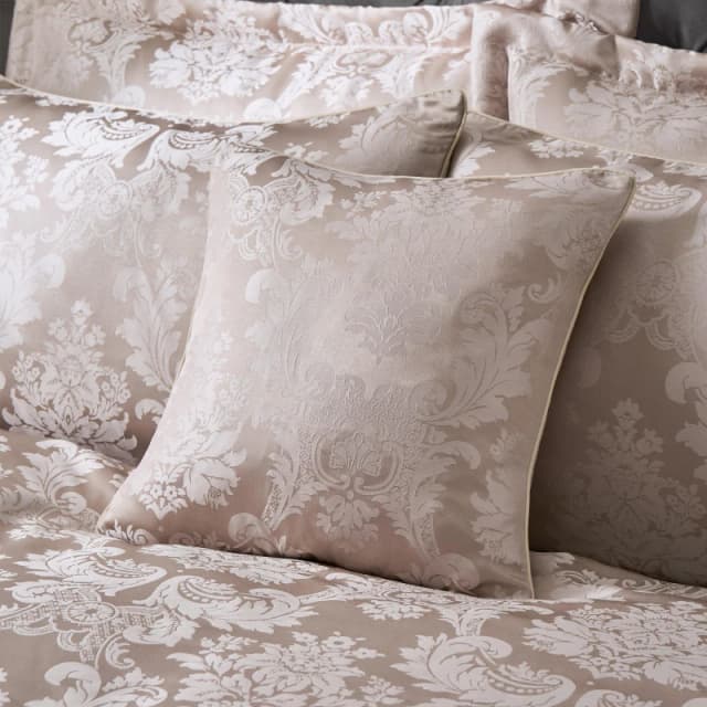 Catherine Lansfield Damask Jacquard Cushion Cushions 43x43cm Neutral 42493869043