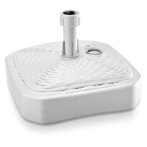 Parasol Base White Rattan Effect 39x39cm