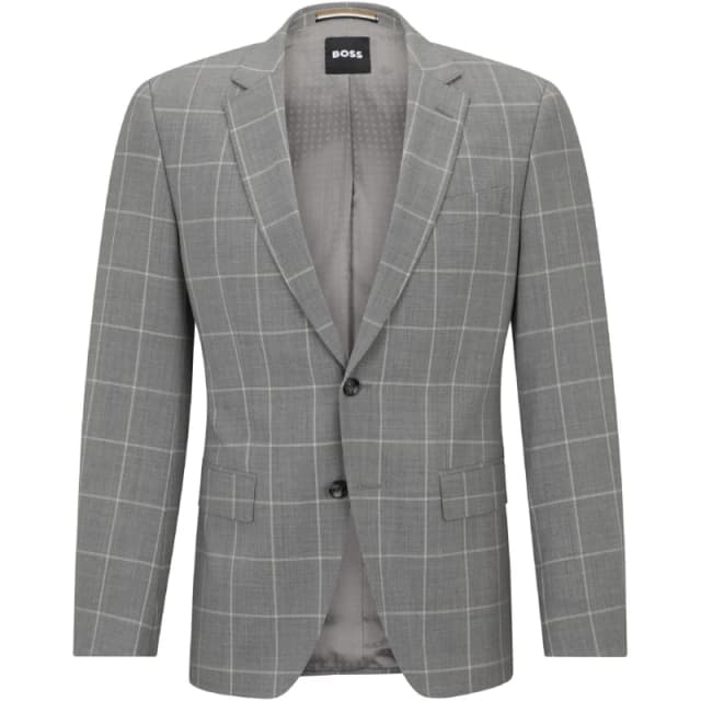 Boss Mens Formal Jacket Silver male 36 (46)