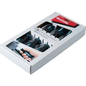Makita - E-10512 6 Piece Slotted & Pozi Screwdriver Set SL PH2 PZ1 PZ2