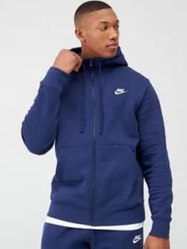 Nike Sportswear Club Fleece Full Zip Hoodie - Navy