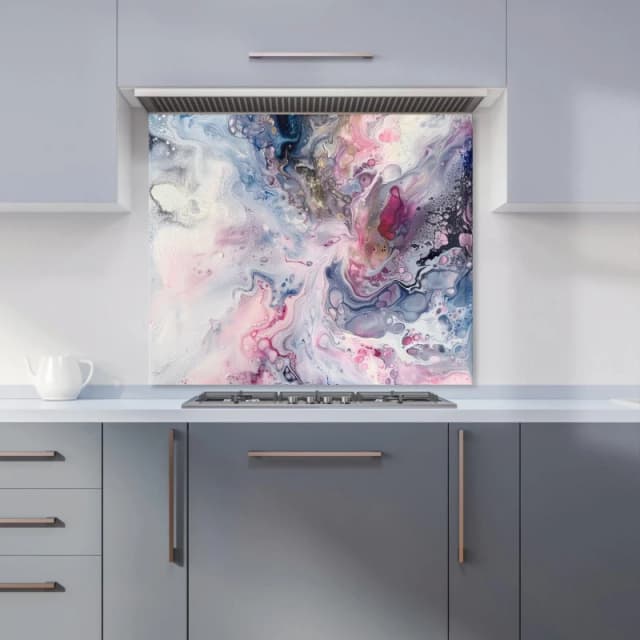 Warren Reed - Designer Ethereal Swirls: Dreams In Motion Kitchen Splashback Size: 700mm x 750mm Multicolor Unisex 700mm x 750mm
