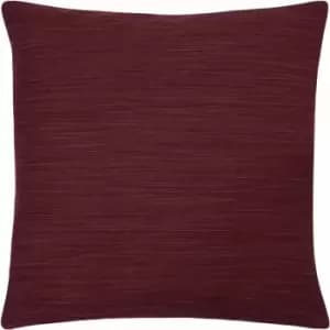 Evans Lichfield - Dalton Slub Textured Cushion Cover, Wine, 43 x 43 Cm