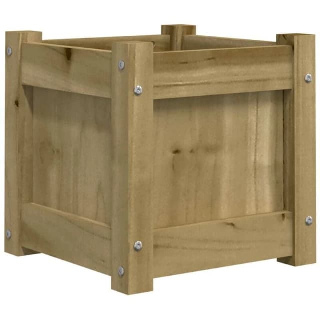 vidaXL Garden Planter 31x31x31cm Impregnated Wood Pine, Brown 837402