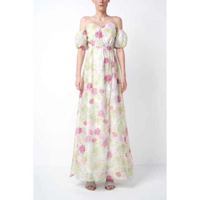 True Decadence TRUE Wrap Dress Green Pink WCol female 10 (S)