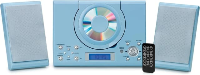 Grouptronics HIFI with CD Player Radio & AUX IN Socket For Connecting Phone MP3 Player Tablet or IPod in Blue Blue Unisex