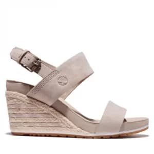 Timberland Capri Sunset Wedge Sandal For Her In Beige Beige, Size 7