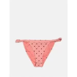 Skinny Dip Polka Dot Kini Bikini Bottoms - Pink