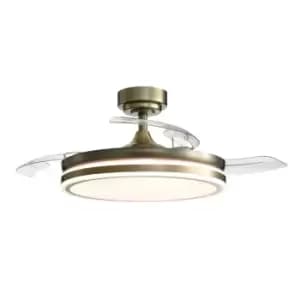 Moss Brass LED Ceiling Fan 45W 4900 Lm CCT Folding blades