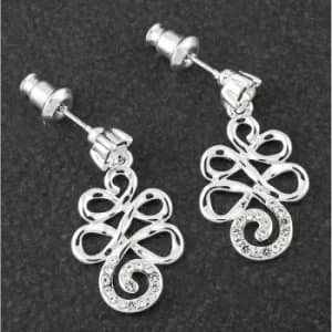 Artisan Loops Dangle Silver Plated Earrings