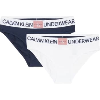 Calvin Klein 2 Pack MG Brief - White/Navy 0SR