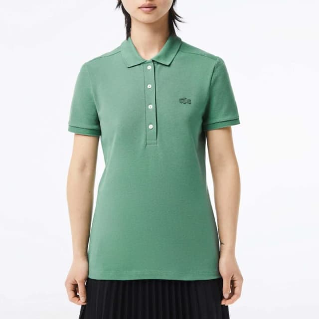 Lacoste L.12.D Slim Fit Stretch Mini Piqu Polo Shirt - Green Green 8