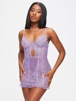 Ann Summers Bodywear Sweetheart Babydoll - Bright Purple, Bright Purple, Size L, Women