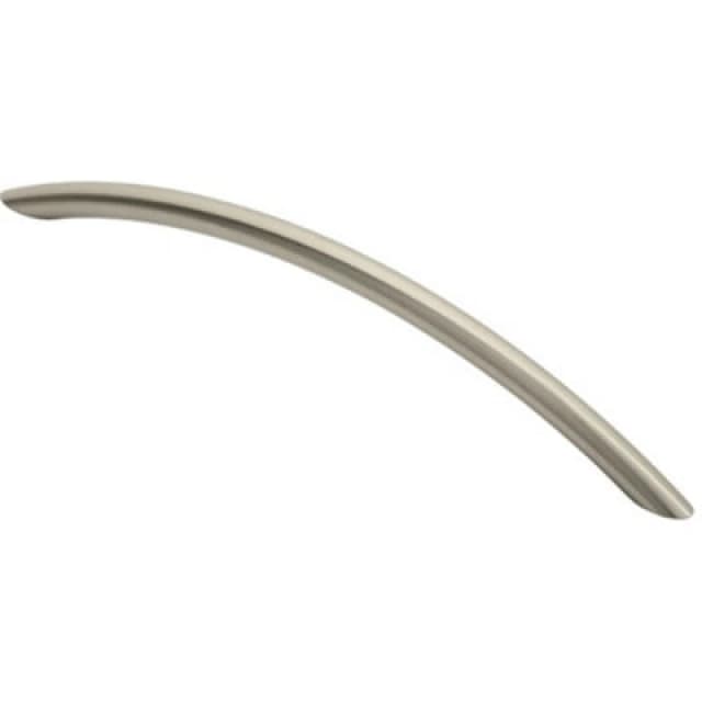 Loops Curved Bow Cabinet Pull Handle 226 x 10mm 192mm Fixing Centers Satin Nickel Metallics unisex