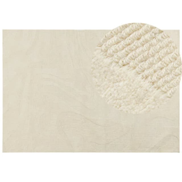 Beliani Rug Sasnak Beige 160 X 230 Cm Wool