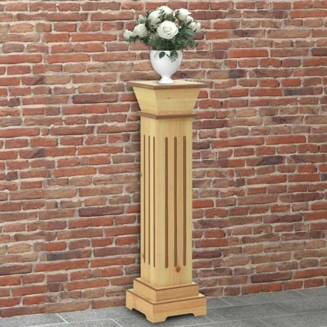 VIDAXL Vidaxl - Classic Square Pillar Plant Stand Light Wood 17x17x66cm mdf 8720286062555