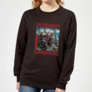 Marvel Deadpool Here Lies Deadpool Womens Sweatshirt - Black