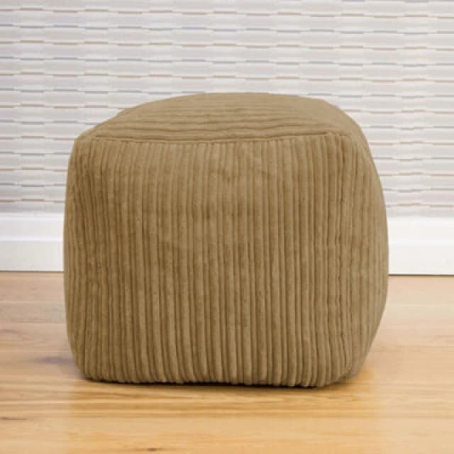 rucomfy Beanbags Rucomfy Indoor Jumbo Cord Bean Bag Footstool - Caramel Cube Pouffe