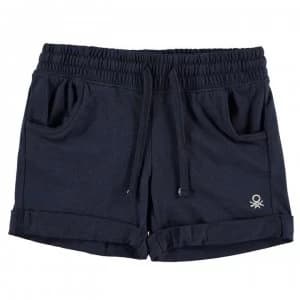 Benetton Junior Girls Cotton Shorts - Navy