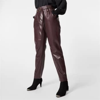 Biba BIBA PU Trousers - Berry