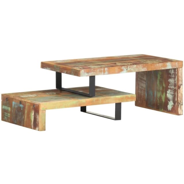 VIDAXL 2 Piece Coffee Table Set Solid Reclaimed Wood Vidaxl 8720286110911
