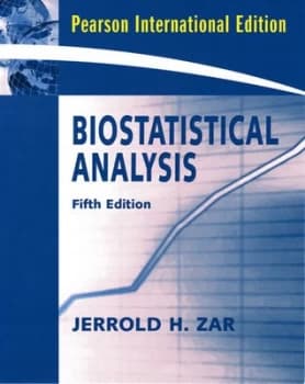 Biostatistical Analysis by Jerrold H. Zar Book