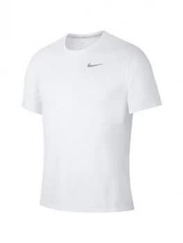 Nike Running Breathe T-Shirt - White