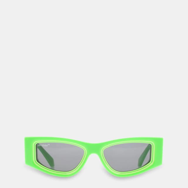 Off White Andy Sun Square Sunglasses Green Dark Grey unisex One Size