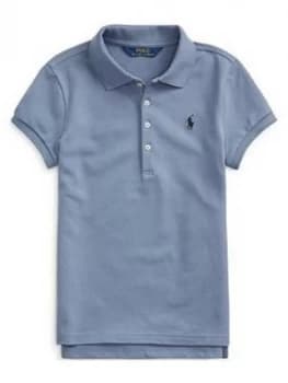 Ralph Lauren Girls Classic Short Sleeve Polo, Blue, Size Age: 12-14 Years, L, Women