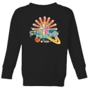 Captain Marvel Star Power Kids Sweatshirt - Black - 11-12 Years