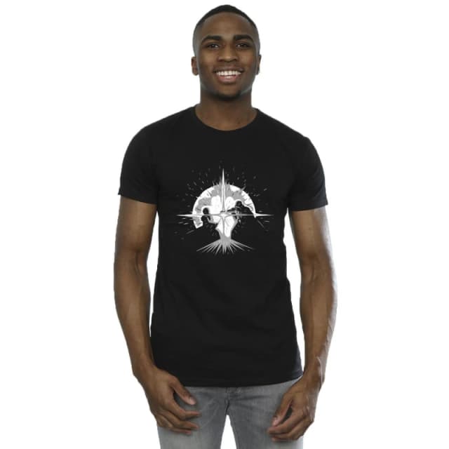 Star Wars Star Wars Men Obi-Wan Kenobi Saber Silhouette Fight T-Shirt in Black Size: Small Black S Male 5059934446793
